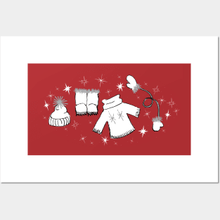 Winter weather snow lover cartoon illustration Posters and Art